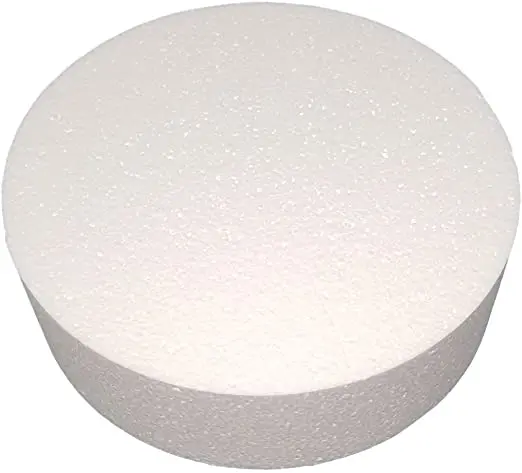 1-Inch Tall Round Cake Dummy – Styrofoam Base For Display Or Practice 1