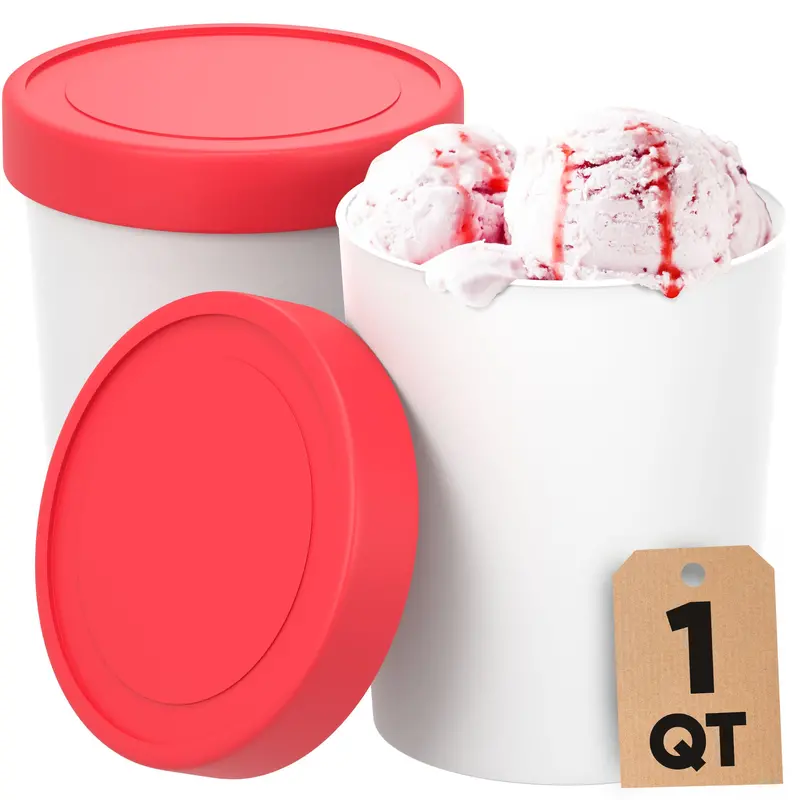 1-Quart Ice Cream Freezer Containers – Freeze The Day (2-Pack) 1