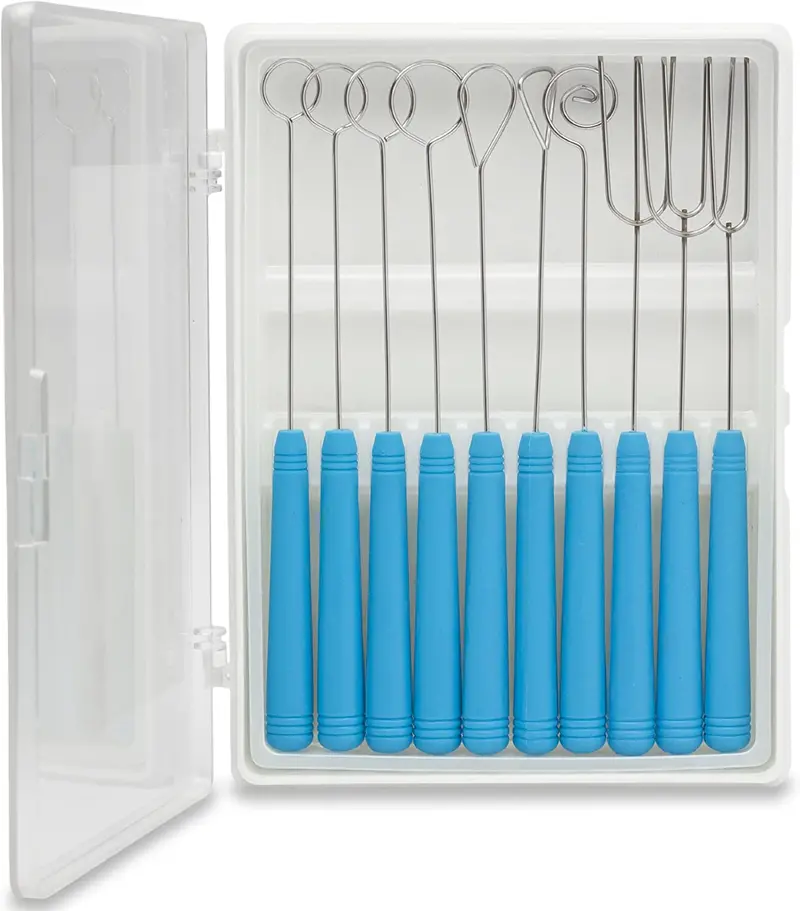 10-Piece Dipping Tool Set For Chocolate, Candy, And Confectionery Use 1