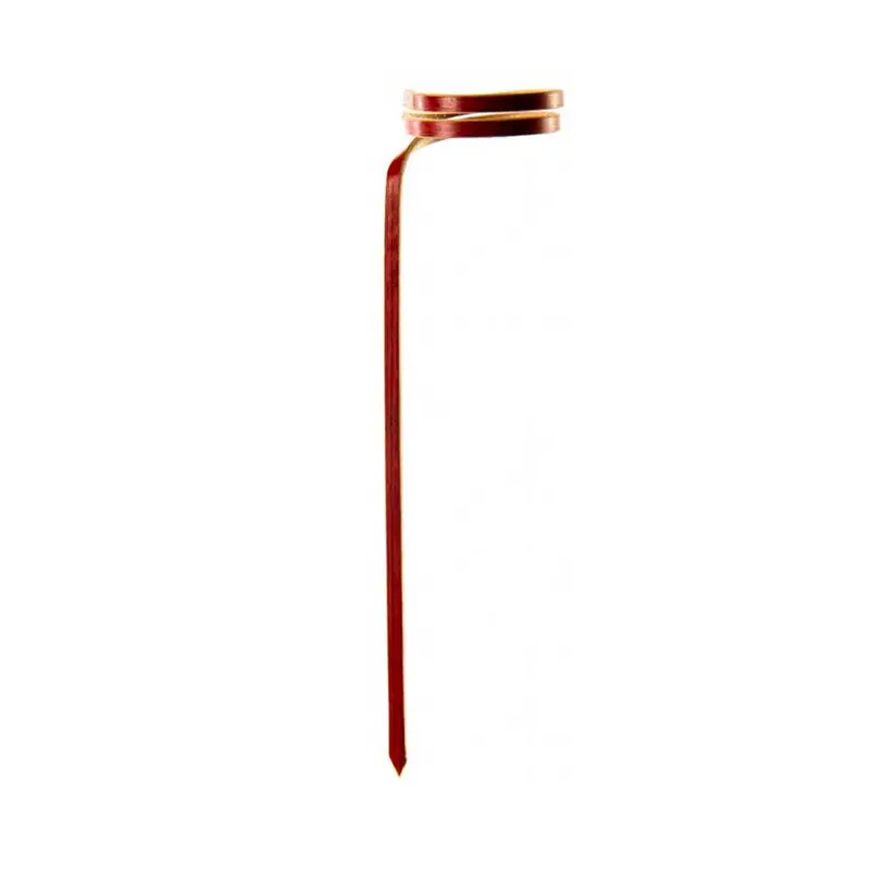 100-Pack Red Twisted Bamboo Skewers – 9Cm Eco-Friendly Grilling & Appetizer Sticks 1