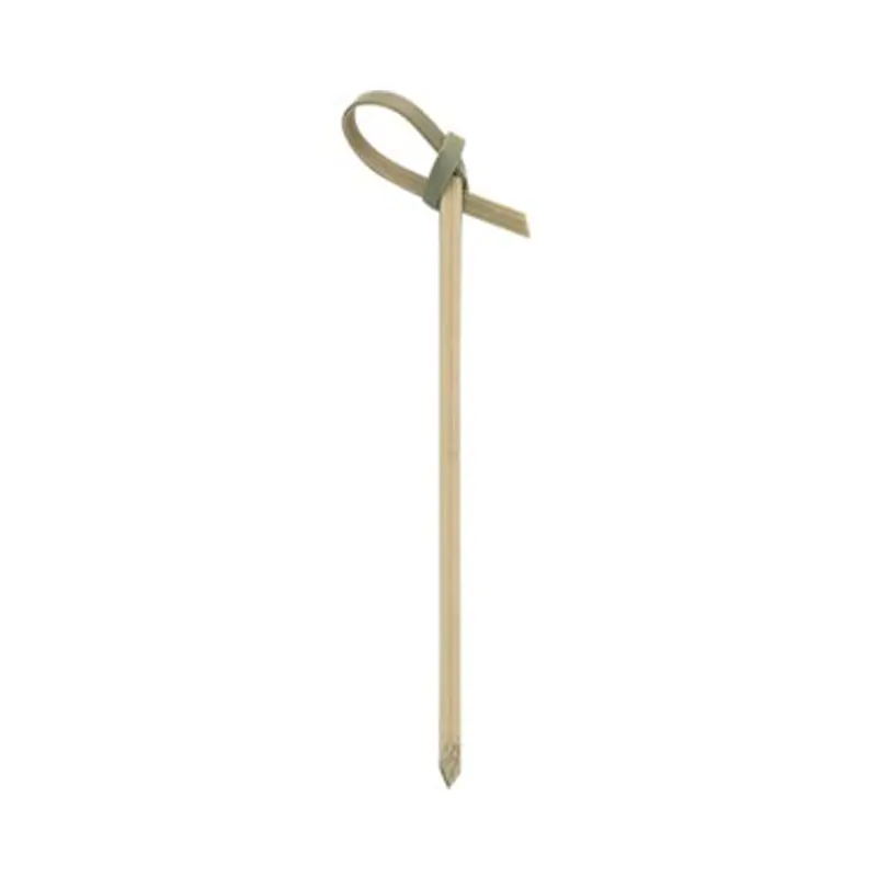 100-Piece Green Bamboo Skewers With Integrated Loops – Sustainable Serving 1