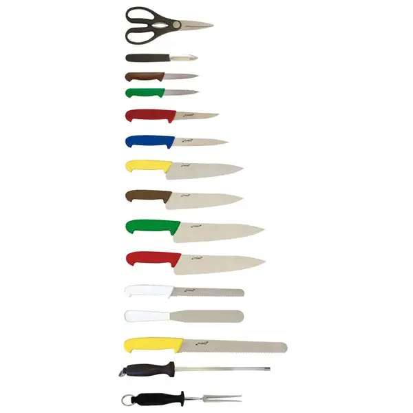 15-Piece Colour-Coded Chef Knife Set With Protective Case 1