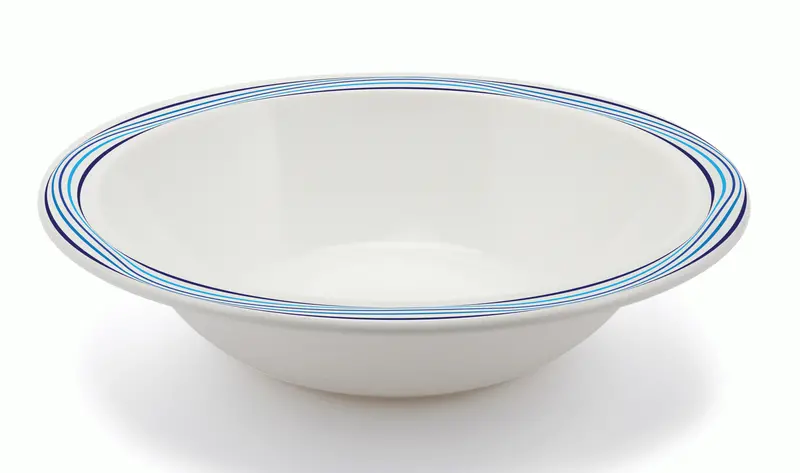 17.3Cm Blue Swirl Duo Compartment Bowl 1