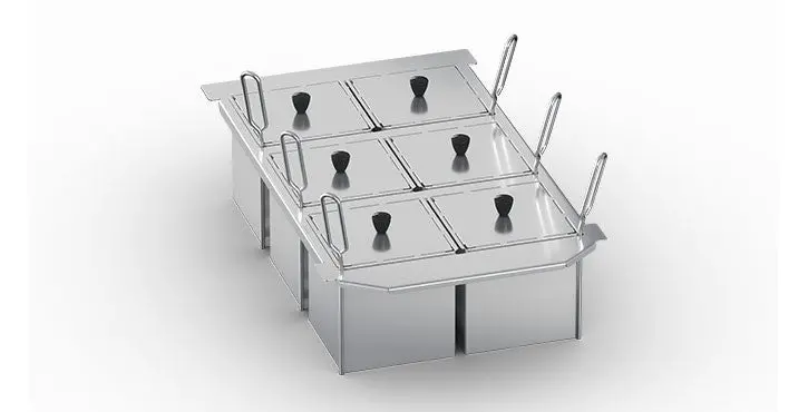 2-Pack Lids For 1/6 Gn Portion Baskets 1