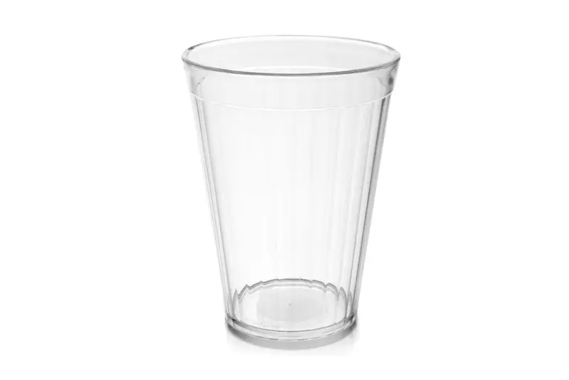 200 Ml Fluted Clear Tumbler – Polycarbonate Drinking Glass 1