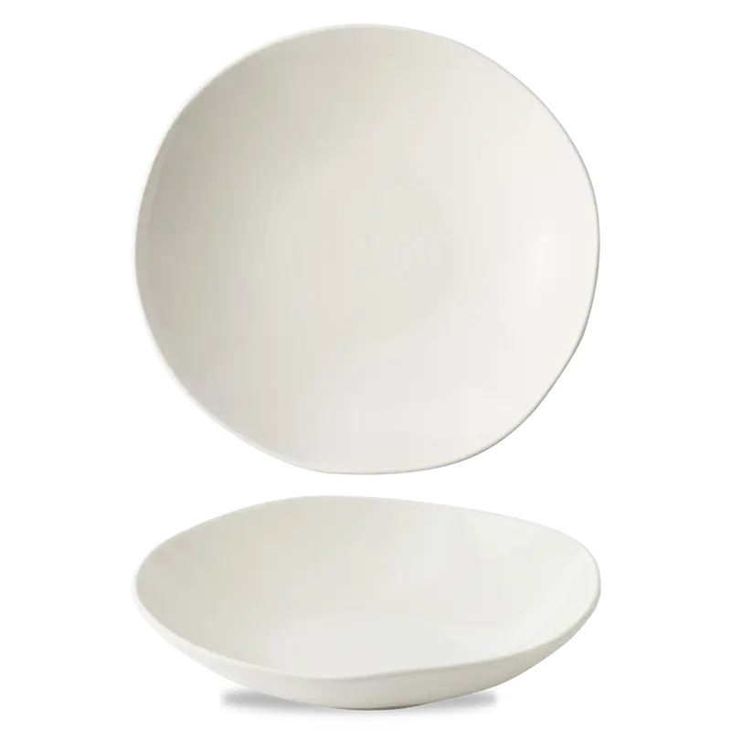 25 Cm White Natural Ceramic Bowl – Pack Of 6 1