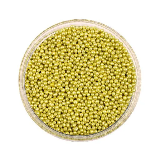 4Mm Gold Metallic Dragees 1