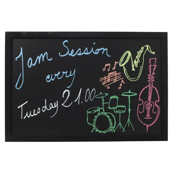 60 × 80Cm Black Wall-Mountable Chalkboard – Single Unit 1