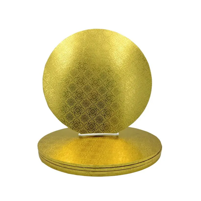 8-Inch Gold Mdf Round Cake Board – Boujee Luxe Collection 1