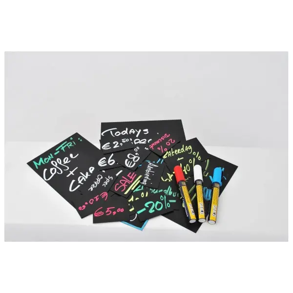 A7 Price Tag Set – 20 Labels With One White Chalk Marker 1