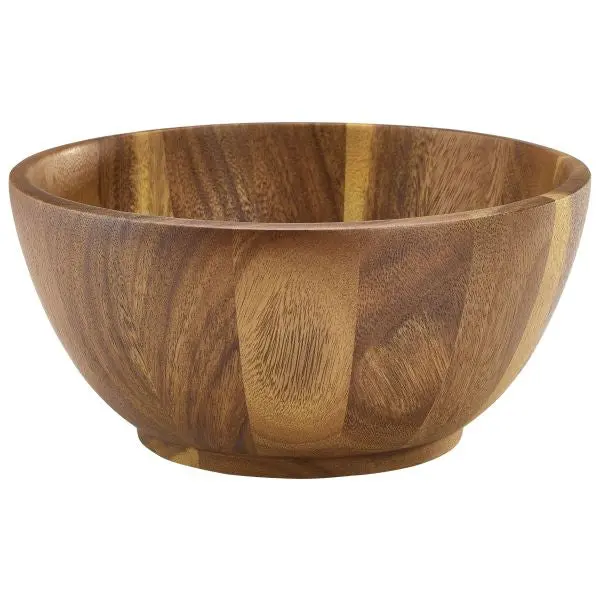 Acacia Wood Serving Bowl – 25 Cm Diameter X 12 Cm Depth – Handcrafted – Single 1