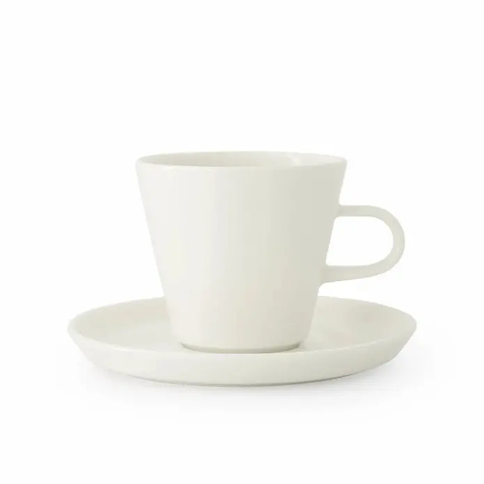 Acme White Roman Ceramic Mug With Saucer – 270Ml 1