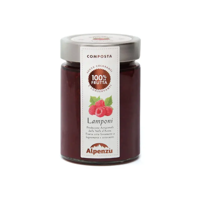 Alpenzu Raspberry Fruit Preserve – 100% Pure Fruit Jam, 350G Jar 1