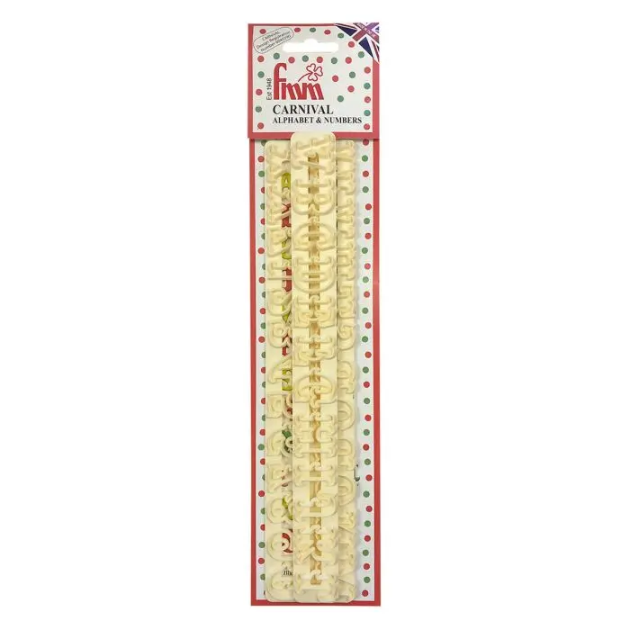 Alphabet And Number Cookie Cutters – Carnival-Themed Set 1