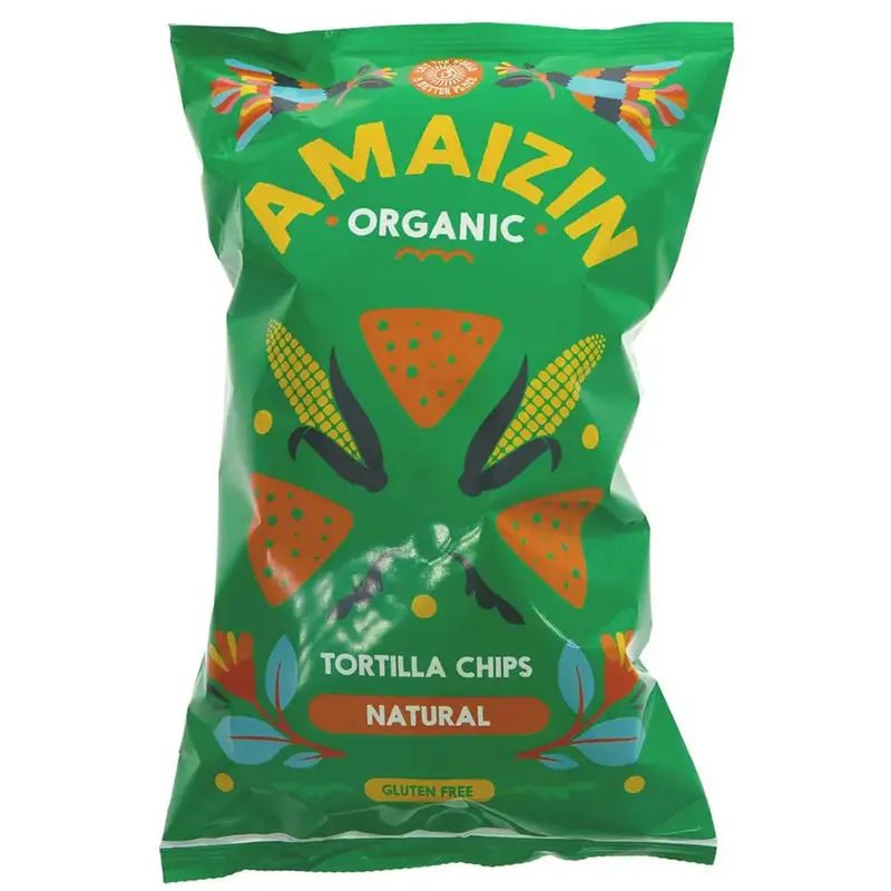 Amaizin Organic Plain Tortilla Chips – 10 × 150G 1