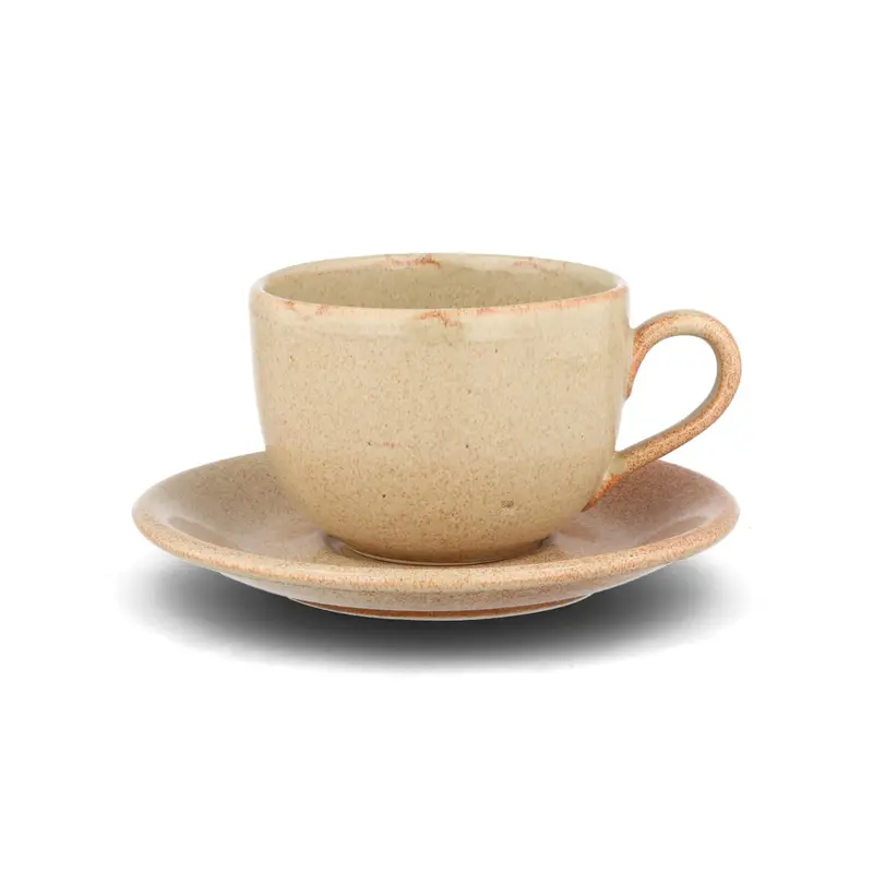 Ambar Porcelain Tea Cup And Saucer Set – Minimalist 200Ml Design 1