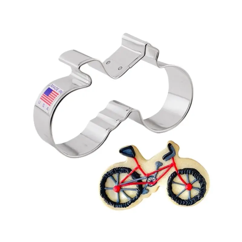 Ann Clark Bicycle Cookie Cutter – 4 Inch Classic Two-Wheeler Design 1