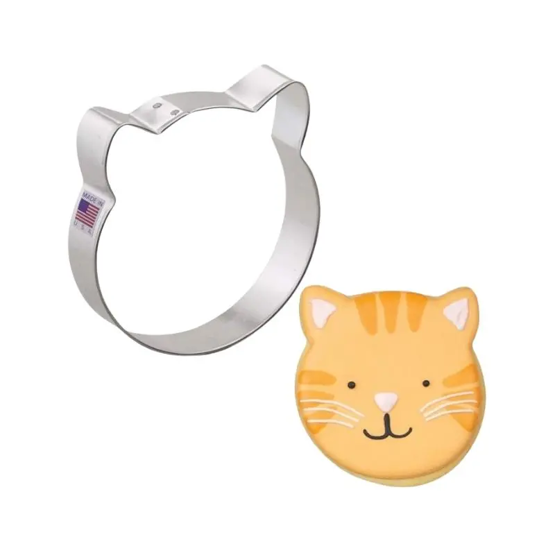 Ann Clark Cat Face Cookie Cutter – 3.5 Inch Cute Animal Shape 1