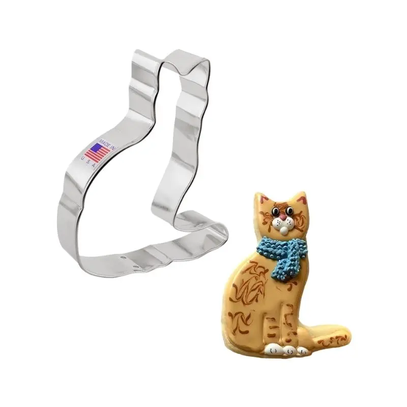 Ann Clark Cat With Tail Cookie Cutter – 4.25 Inch Playful Design 1