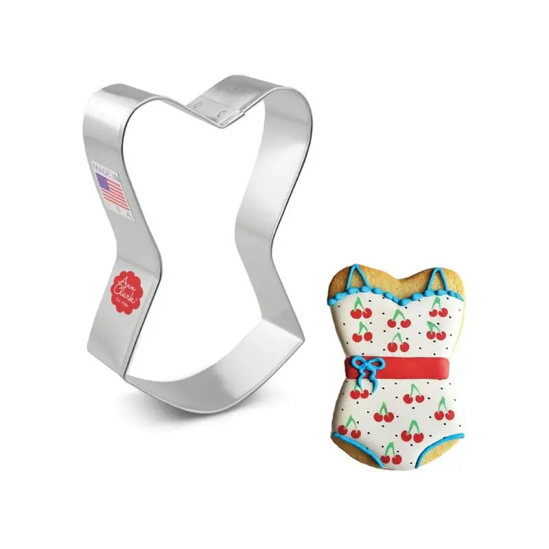 Ann Clark Corset And Bathing Suit Cookie Cutter – 4-Inch Dual-Theme Baking Tool 1