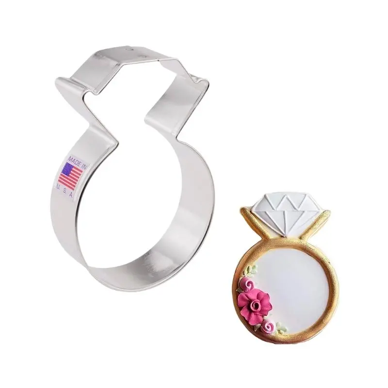 Ann Clark Diamond Ring Cookie Cutter – 3.75 Inch Jewelry Design 1