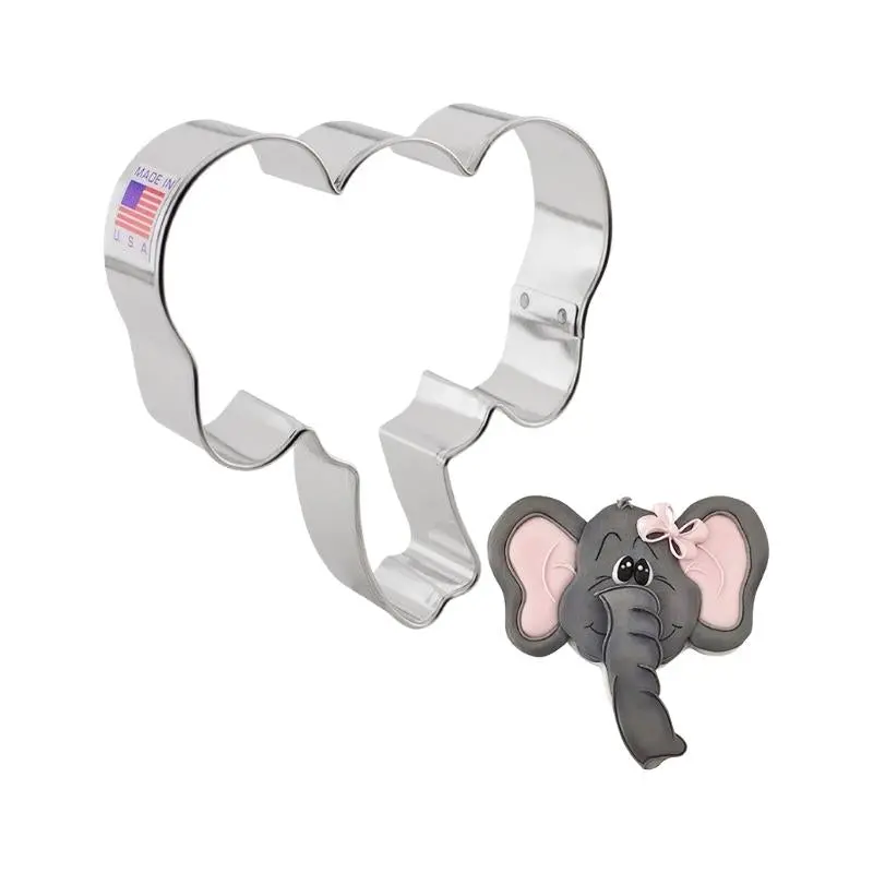 Ann Clark Elephant Face Cookie Cutter – 3.75 Inch Friendly Animal 1