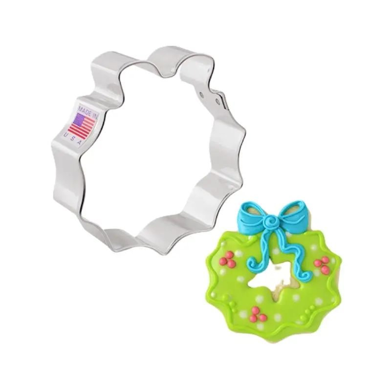 Ann Clark Festive Wreath Cookie Cutter – 3.38 Inch 1