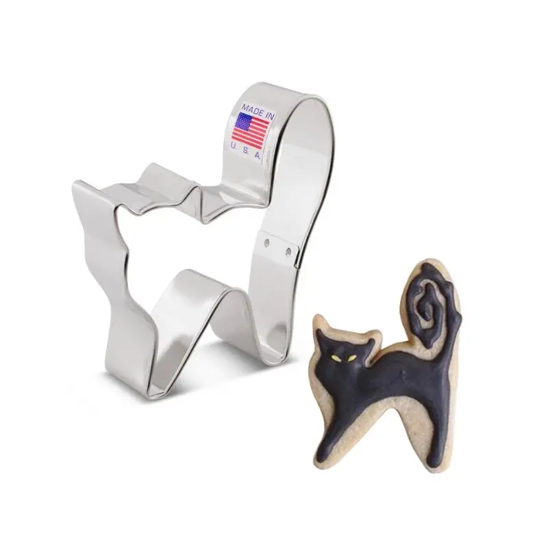 Ann Clark Halloween Cat Cookie Cutter – 3.125-Inch Spooky Baking Shape 1