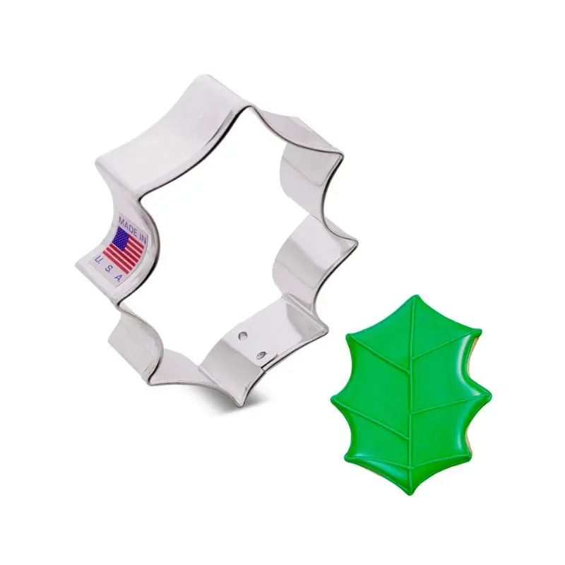 Ann Clark Holly Leaf Cookie Cutter – 3.125-Inch Botanical Baking Mold 1