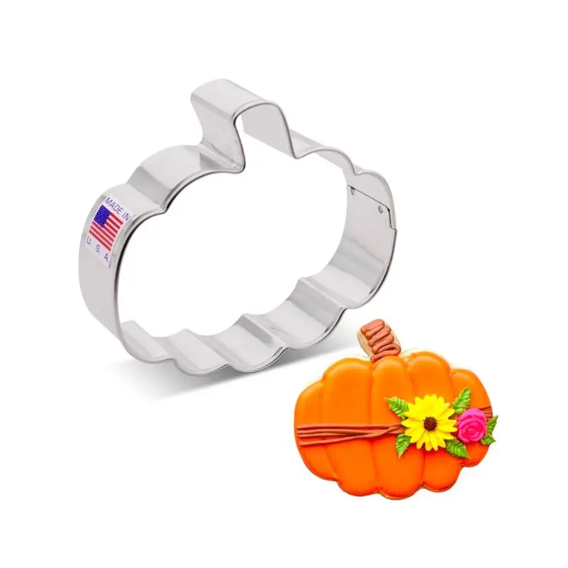 Ann Clark Pumpkin Gourd Cookie Cutter – 3-Inch Autumn-Themed Baking Template 1