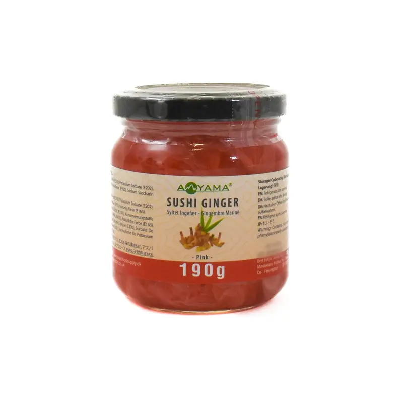Aoyama Pickled Pink Ginger For Sushi – 190G Jar 1