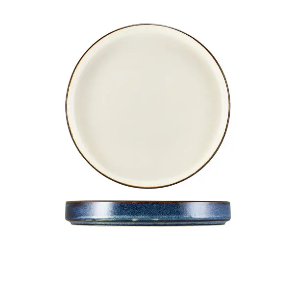 Aqua Blue Two-Tone Presentation Plate – 21Cm Terra Porcelain (6-Pack) 1