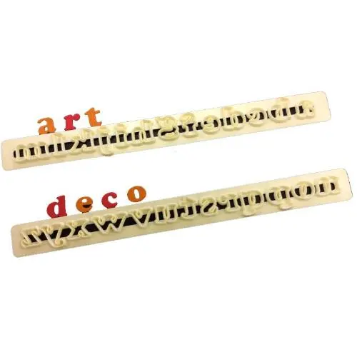 Art Deco Lowercase Alphabet Cookie Cutters Set For Vintage-Inspired Baking 1