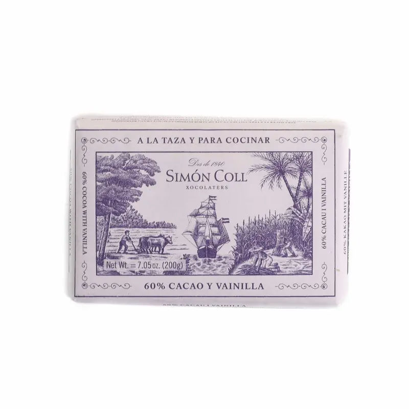 Artisan Drinking Chocolate Bar – 60% Cocoa With Bourbon Vanilla, 200 G 1