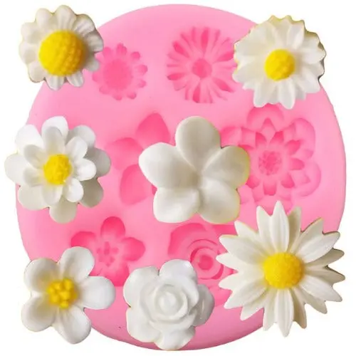 Assorted Mini Flower Silicone Chocolate Mold 1