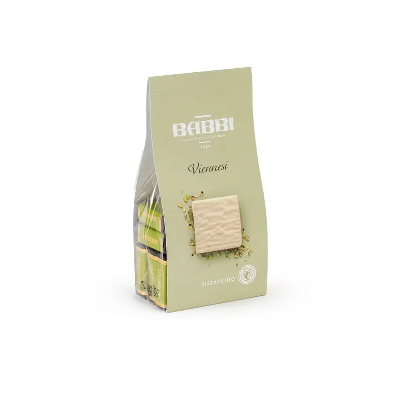 Babbi Viennesi Pistachio Chocolate-Wrapped Luxury Wafers (10 Count) 1