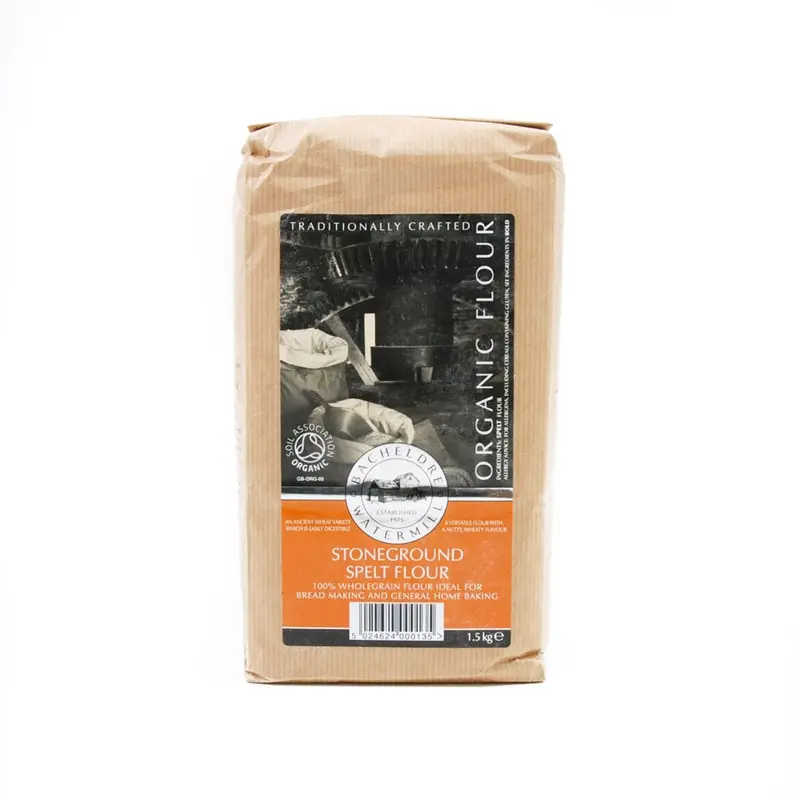 Bacheldre Organic Spelt Flour – Stoneground & Ancient Grain (1.5Kg) 1