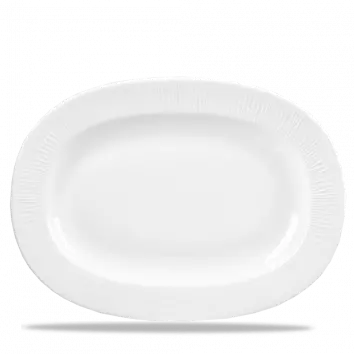 Bamboo Rimmed Oval Serving Dish – 13-Inch Length, Pack Of 6 1