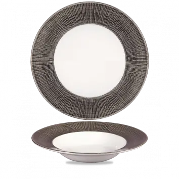 Bamboo Spinwash Dusk Wide-Rim Serving Bowl – 11 Inch, Pack Of 12 1
