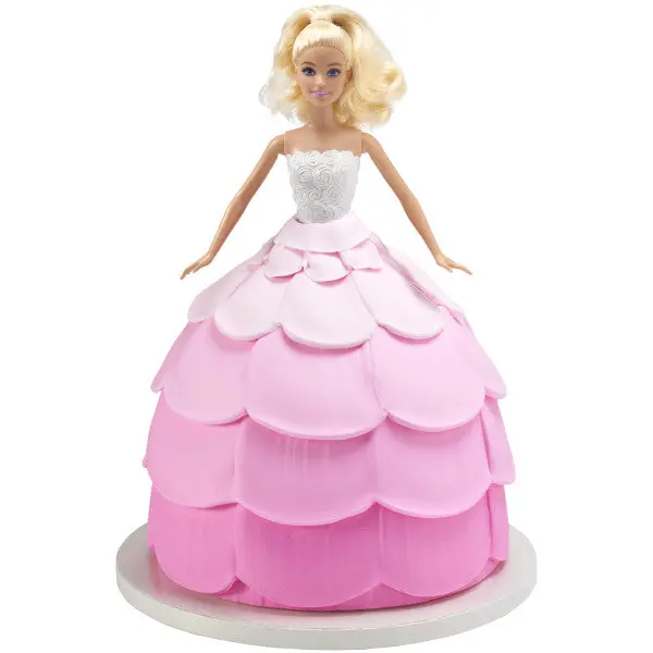 Barbie Let'S Party! Caucasian Doll Cake Topper – Celebratory Design 1
