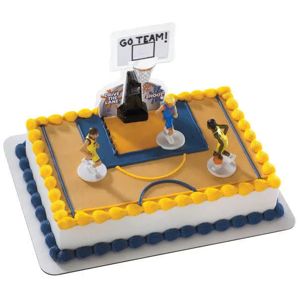 Basketball Cake Topper – 'All Net' Sports Design 1