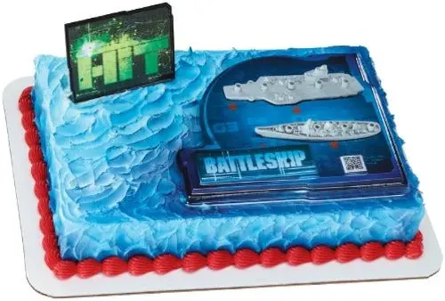 Battleship Major Hit Cake Topper – Nostalgic Game-Inspired Dessert Decoration 1