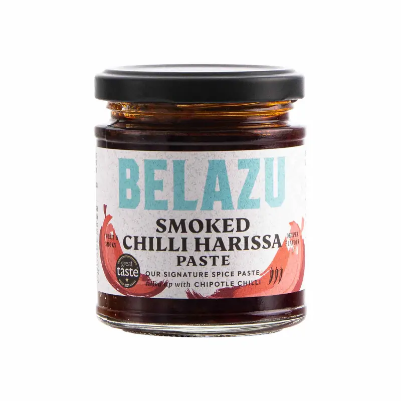 Belazu Smoked Chili Harissa Paste – North African Spice Blend, 170G 1