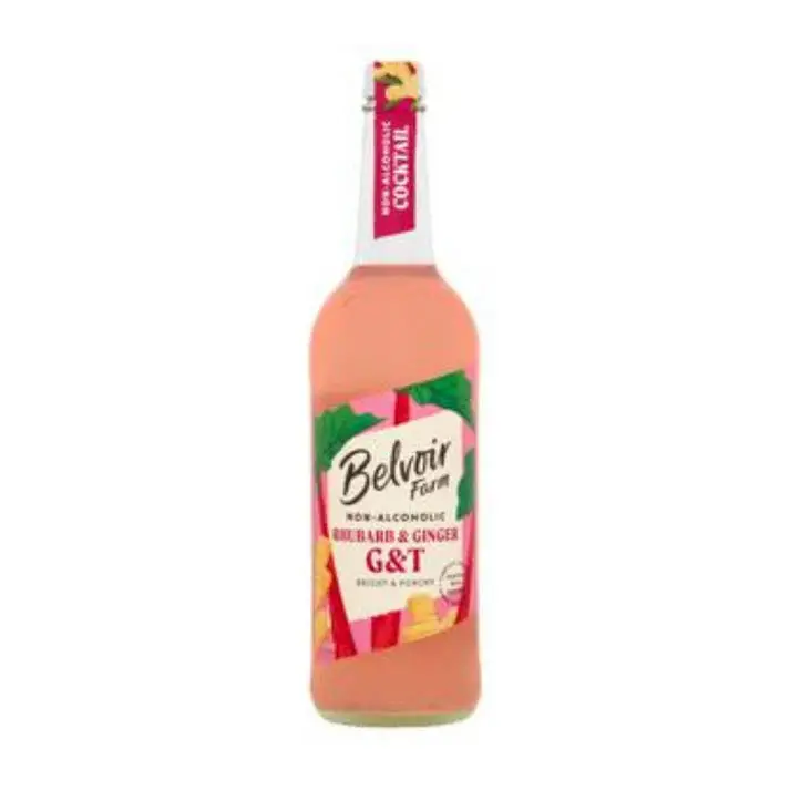 Belvoir Alcohol-Free Rhubarb & Custard Gin-Style Tonic – 6 × 750Ml Bottles 1