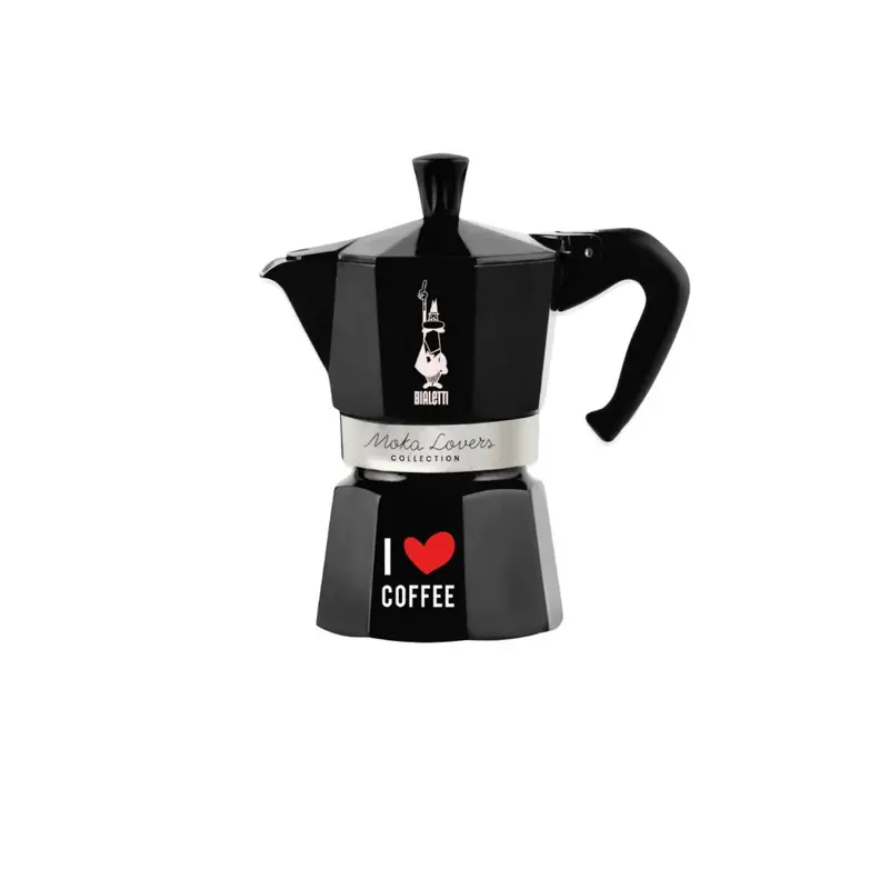 Bialetti Moka Express 'I Love Coffee' Edition – 3-Cup 1