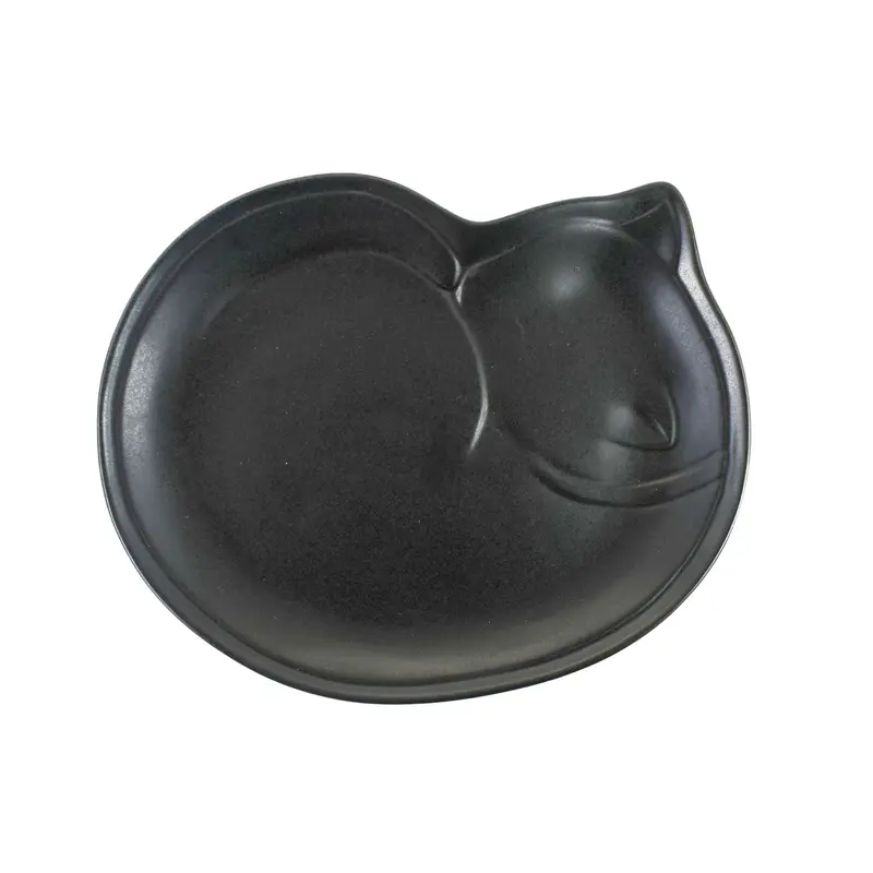 Black Cat-Themed Japanese Large Plate – 28 Cm Serving Platter 1