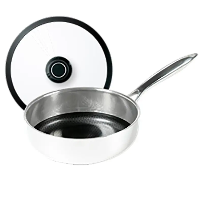 Black Cube 3-Quart Stainless Steel Non-Stick Sauté Pan With Lid 1