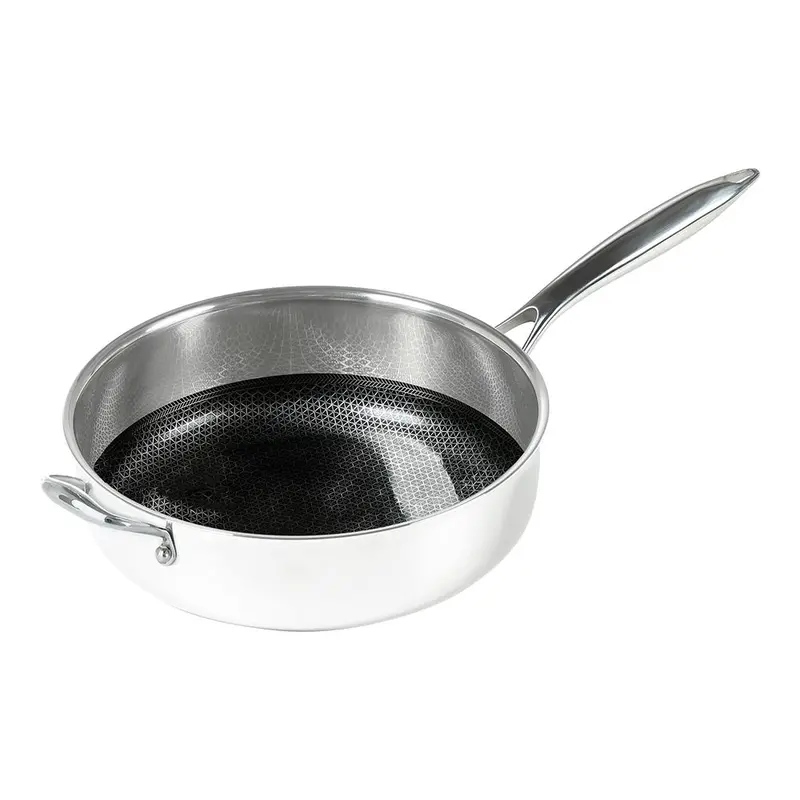 Black Cube 5-Quart Stainless Steel Non-Stick Sauté Pan With Lid 1