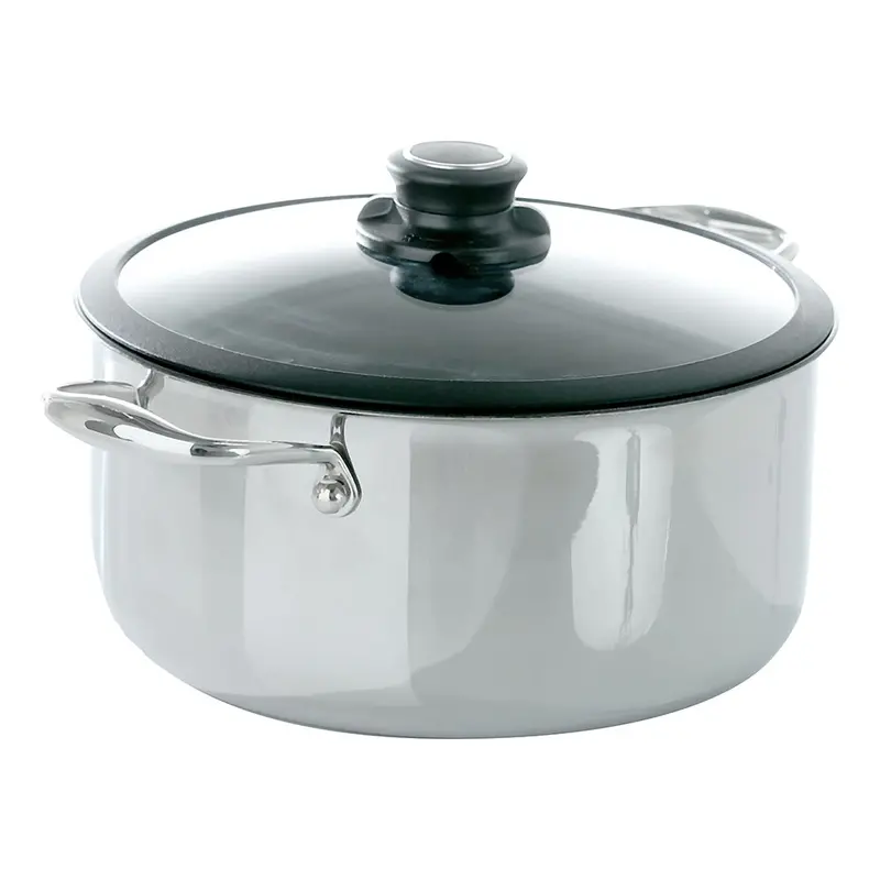 Black Cube 7.5-Quart Stainless Steel Non-Stick Stockpot With Lid 1