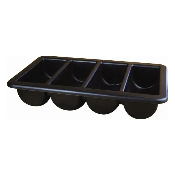 Black Cutlery Organizer Tray – Gn 1/1 Size (13" X 21") – Single Unit 1